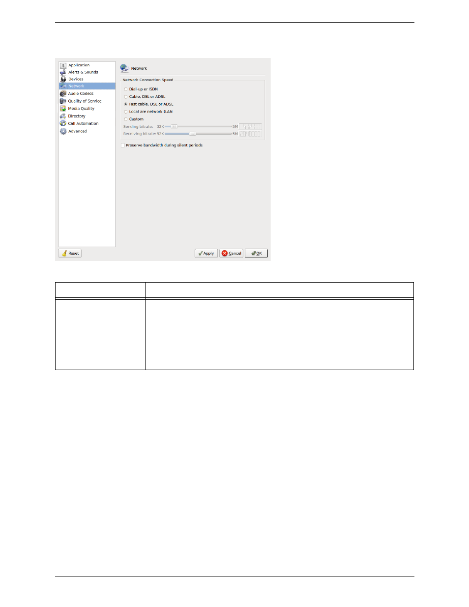 1 preferences - network, Preferences – network, 1 preferences – network | CounterPath Bria for Linux Administrator Guide User Manual | Page 24 / 42