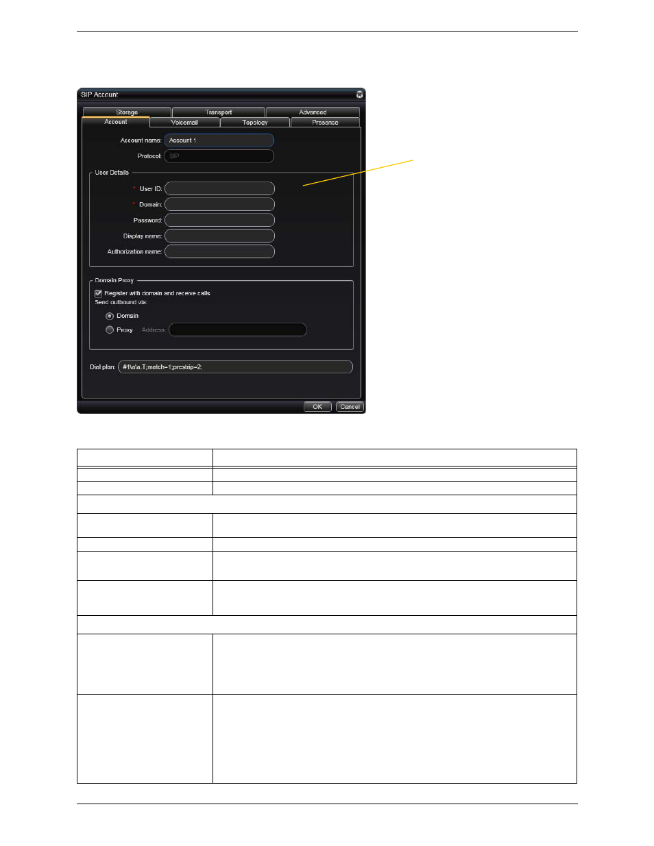 3 sip account properties - account, Sip account properties – account, 3 sip account properties – account | CounterPath Bria 3.0 Administrator Guide User Manual | Page 22 / 66