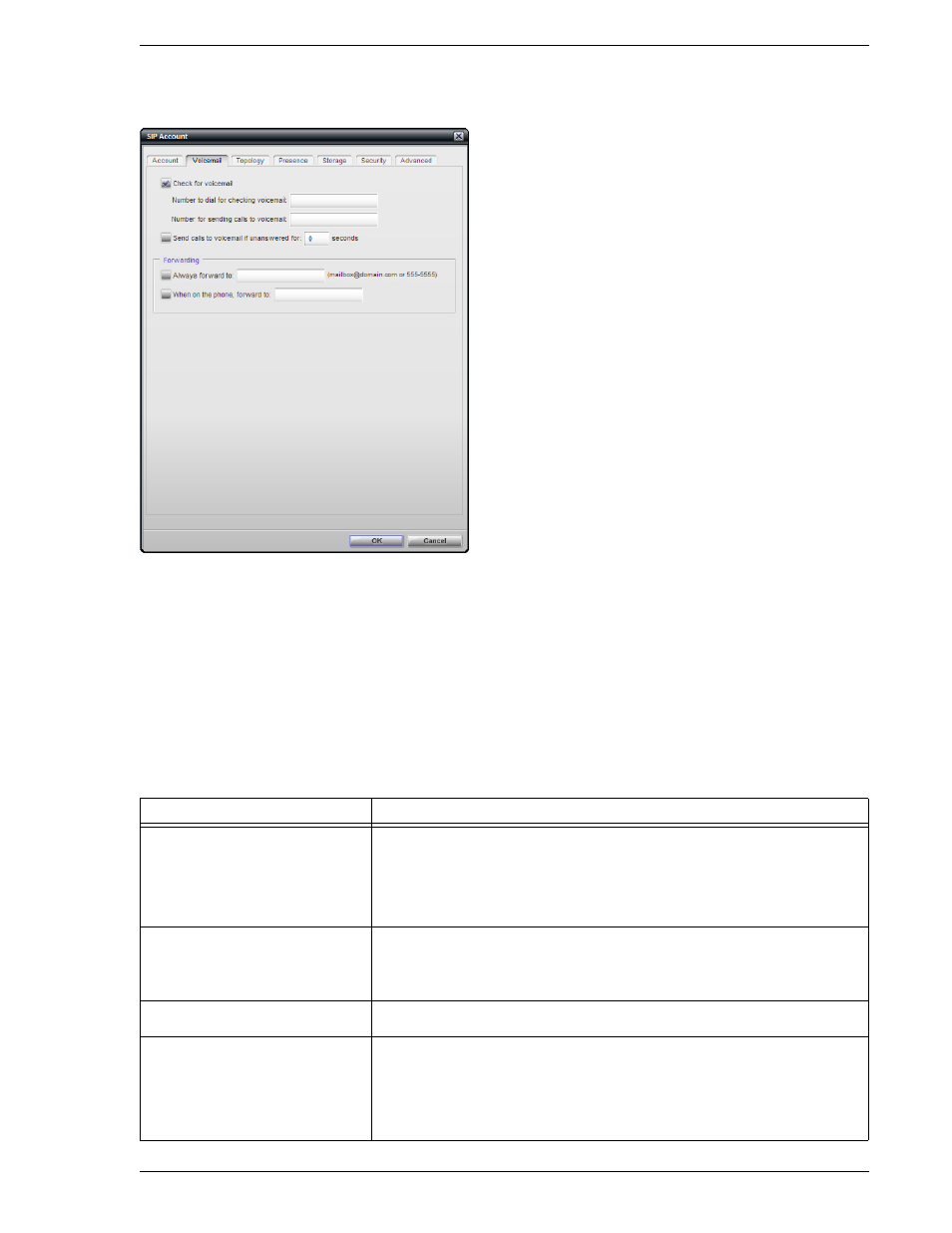 4 sip account properties - voicemail, Sip account properties – voicemail, 4 sip account properties – voicemail | CounterPath Bria Professional 2.5 Administrator Guide User Manual | Page 21 / 56