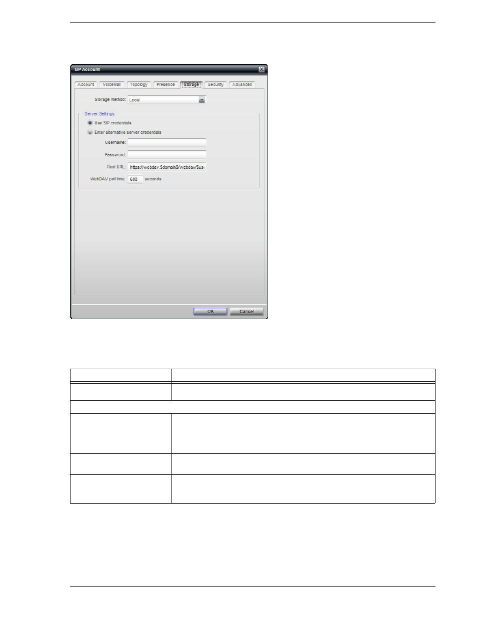 7 sip account properties - storage, Sip account properties – storage, 7 sip account properties – storage | CounterPath Bria Professional 2.5 Administrator Guide User Manual | Page 27 / 56