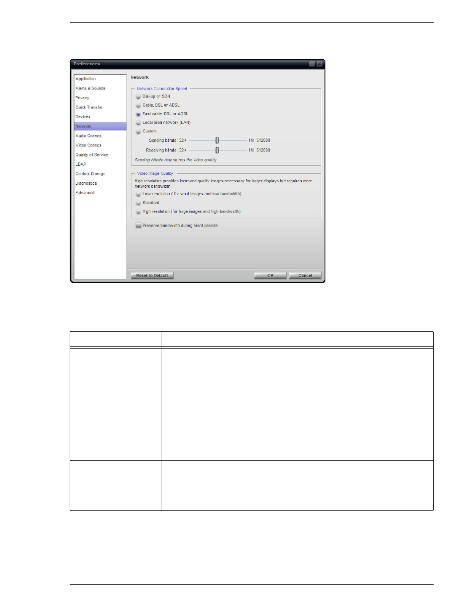 2 preferences - network, Preferences – network, 2 preferences – network | CounterPath Bria Professional 2.5 Administrator Guide User Manual | Page 33 / 56