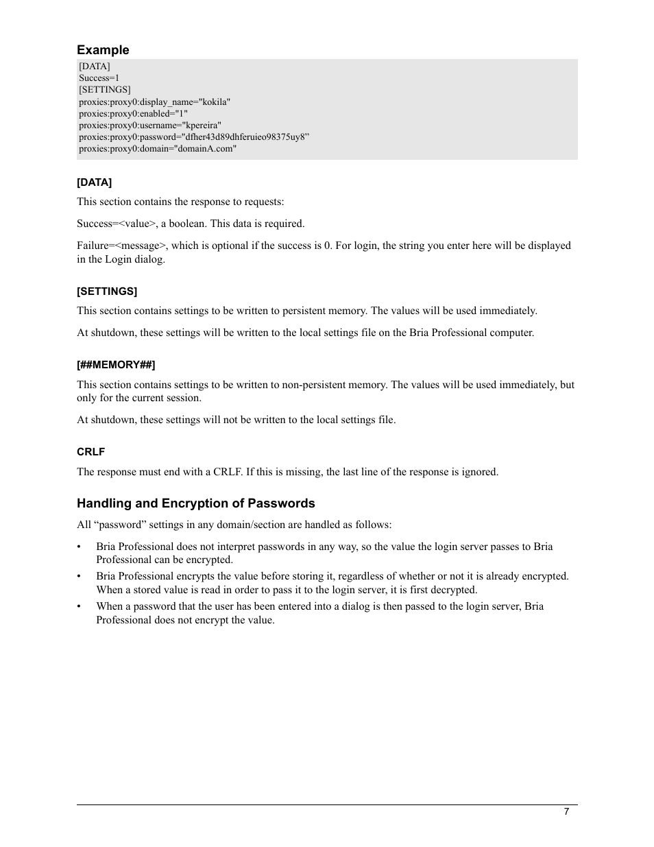 CounterPath Bria Professional 2.5 Provisioning Guide User Manual | Page 11 / 28