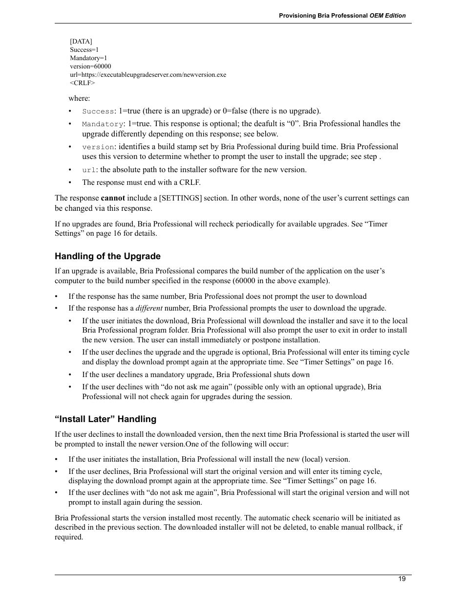 CounterPath Bria Professional 2.5 Provisioning Guide User Manual | Page 23 / 28