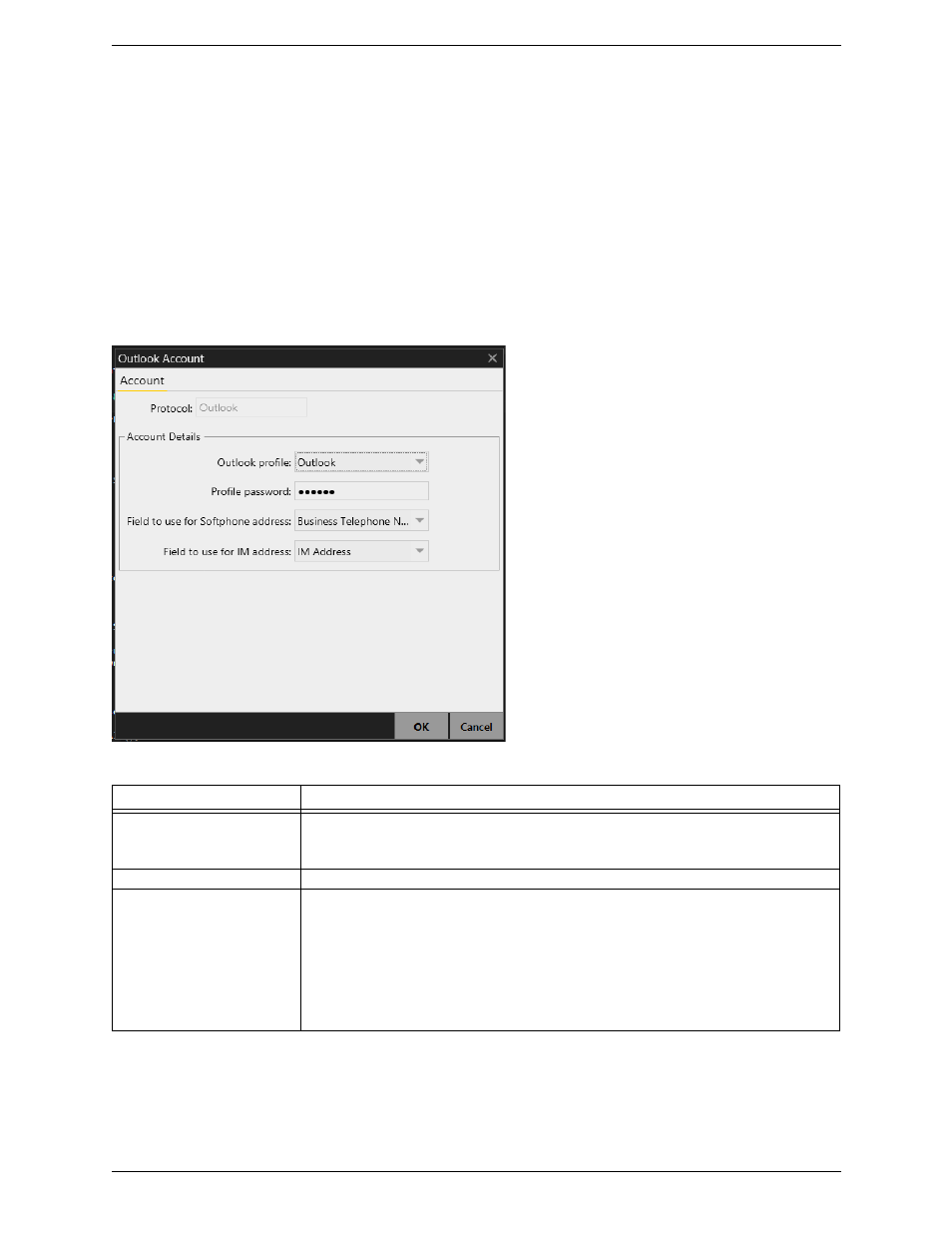 3 outlook or mab account, Outlook or mab account | CounterPath Bria 4 Administrator Guide User Manual | Page 24 / 58