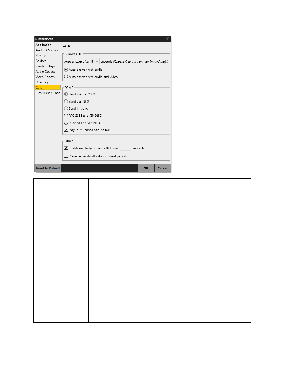 5 preferences – calls, Preferences – calls | CounterPath Bria 4 Administrator Guide User Manual | Page 49 / 58