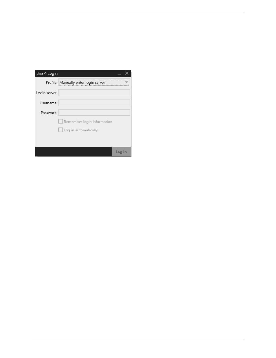 2 specifying the login server | CounterPath Bria 4 Provisioning Guide - Enterprise Deployments User Manual | Page 14 / 26