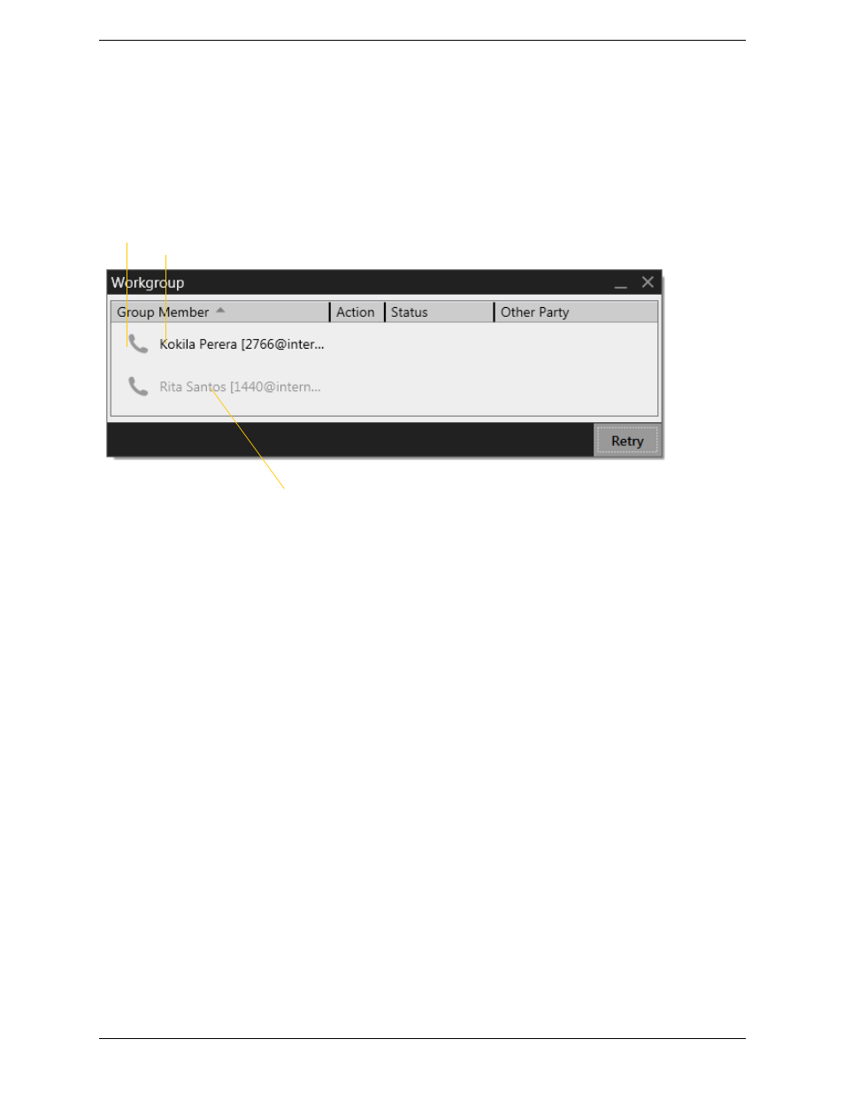 11 viewing your workgroup, Viewing your workgroup | CounterPath Bria 4 Windows User Guide - Enterprise Deployments User Manual | Page 32 / 104