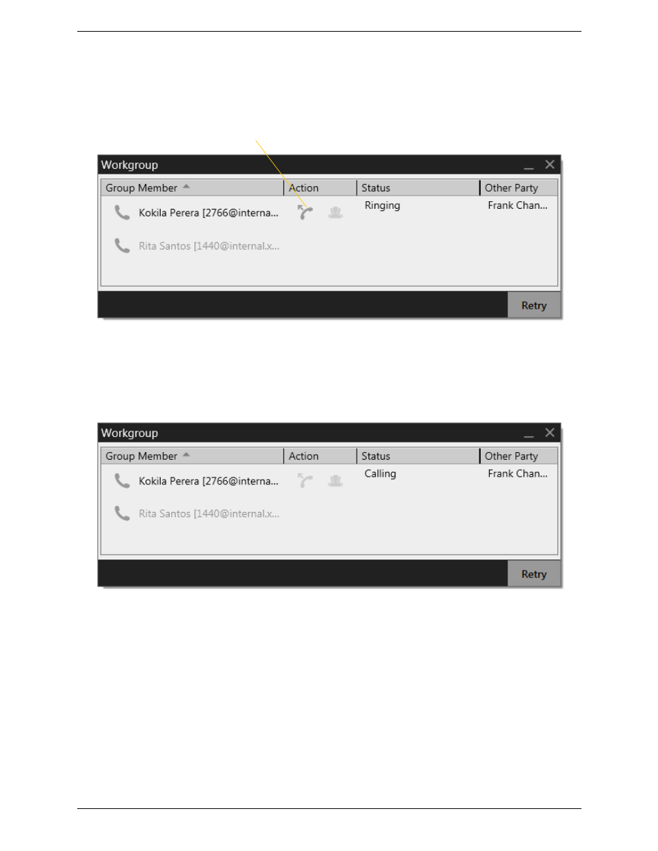 Monitor, pick up and join | CounterPath Bria 4 Windows User Guide - Enterprise Deployments User Manual | Page 33 / 104
