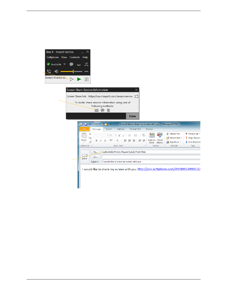 CounterPath Bria 4 Windows User Guide - Enterprise Deployments User Manual | Page 49 / 104