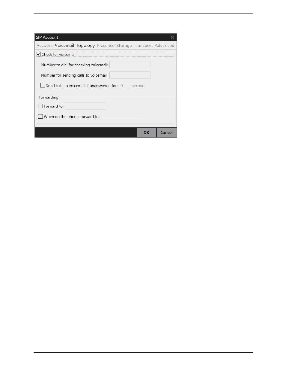Sip account properties – voicemail | CounterPath Bria 4 Windows User Guide - Enterprise Deployments User Manual | Page 79 / 104