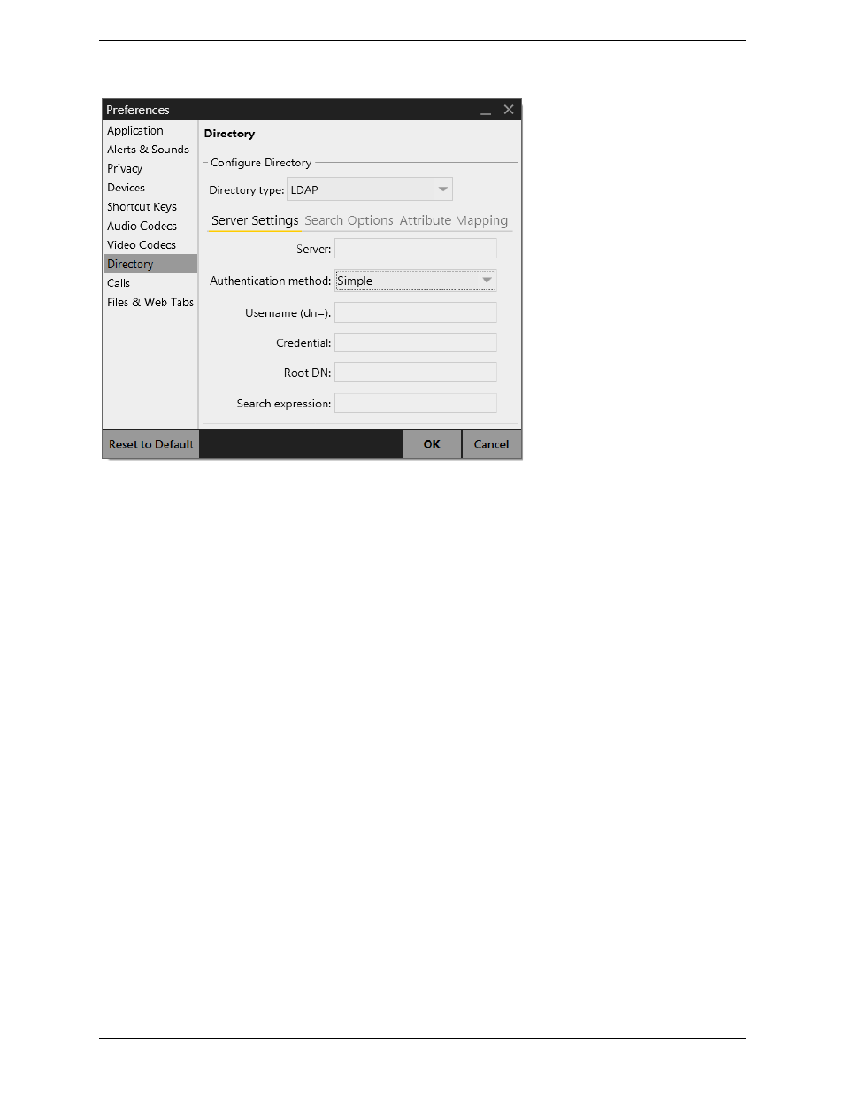 Preferences – directory | CounterPath Bria 4 Windows User Guide - Enterprise Deployments User Manual | Page 94 / 104