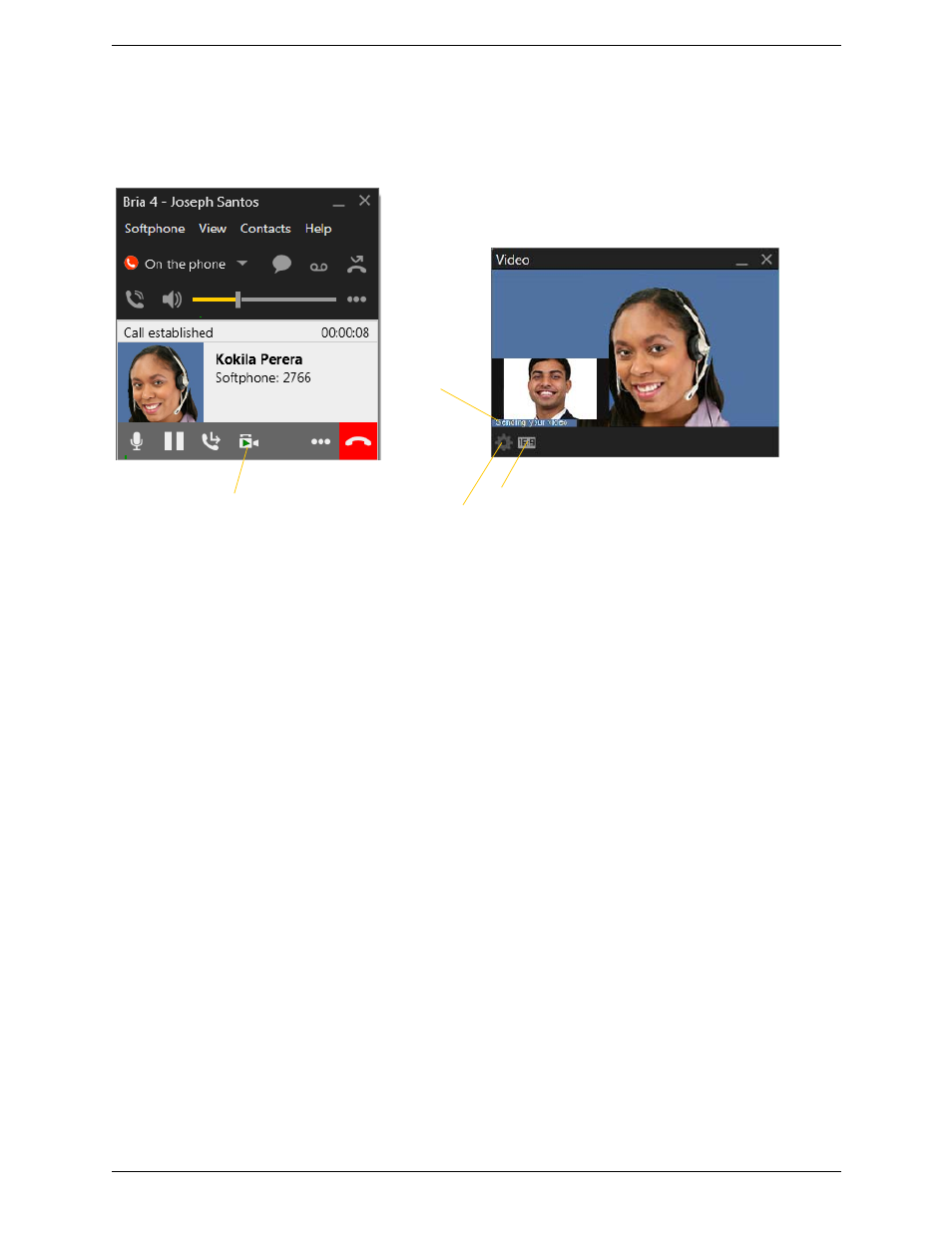 Pausing and resuming video | CounterPath Bria 4 Windows User Guide - Retail Deployments User Manual | Page 26 / 114