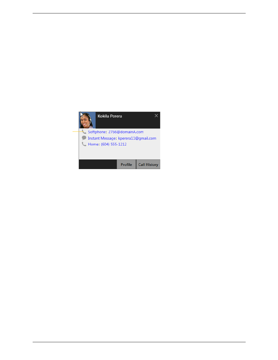 Adding a contact using an existing address, Viewing contact information – the contact flyout, Modifying the contact list | CounterPath Bria 4 Windows User Guide - Retail Deployments User Manual | Page 60 / 114
