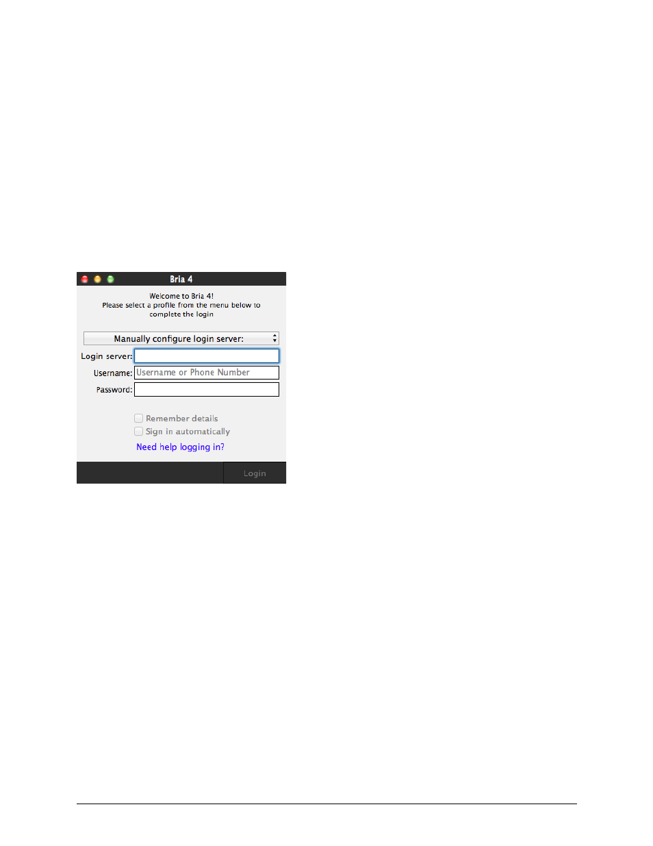 2 installation and setup, 1 starting bria, Installation and setup | Starting bria, 2installation and setup | CounterPath Bria 4 Mac User Guide - Enterprise Deployments User Manual | Page 7 / 76