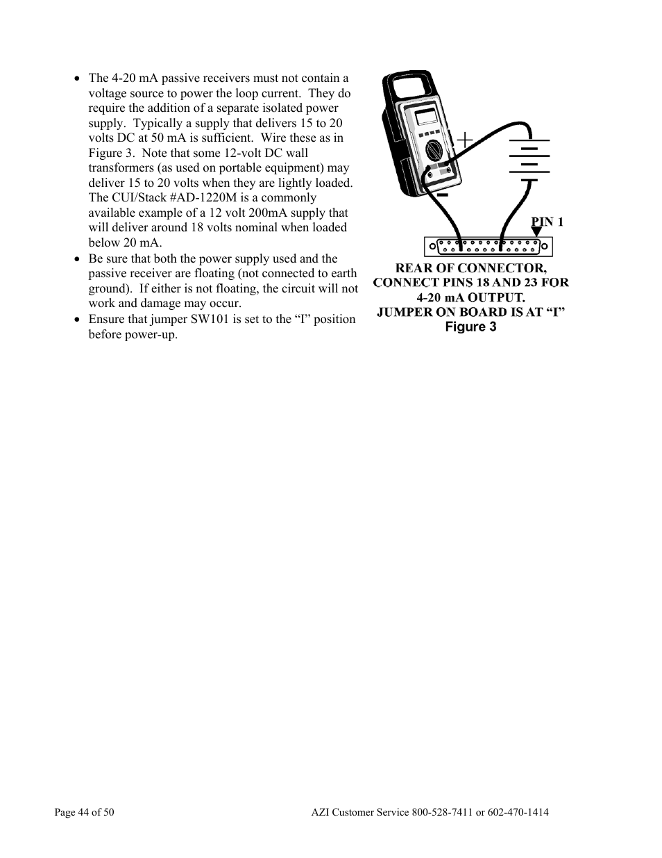 Arizona Hydrogen Sulfide Analyzer Jerome 631-X User Manual | Page 44 / 50