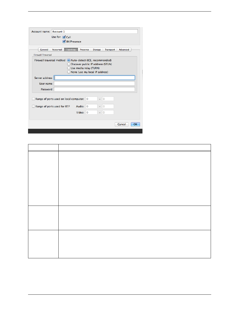 Sip accounts – topology | CounterPath Bria 4 Mac User Guide - Retail Deployments User Manual | Page 61 / 90