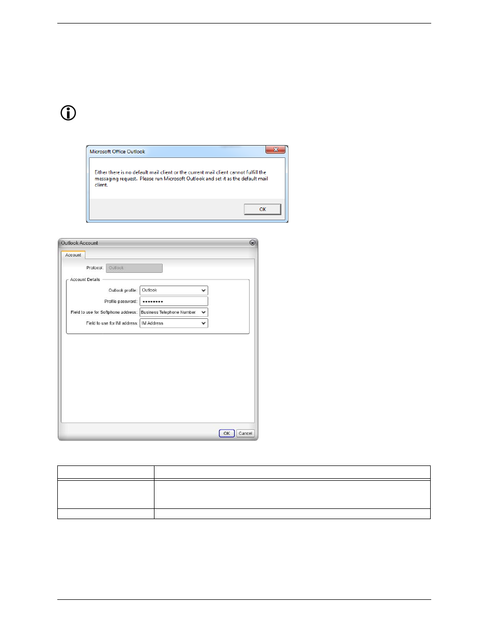 Outlook account | CounterPath Bria 3.5.2 for Windows User Guide - Retail Deployments User Manual | Page 71 / 98