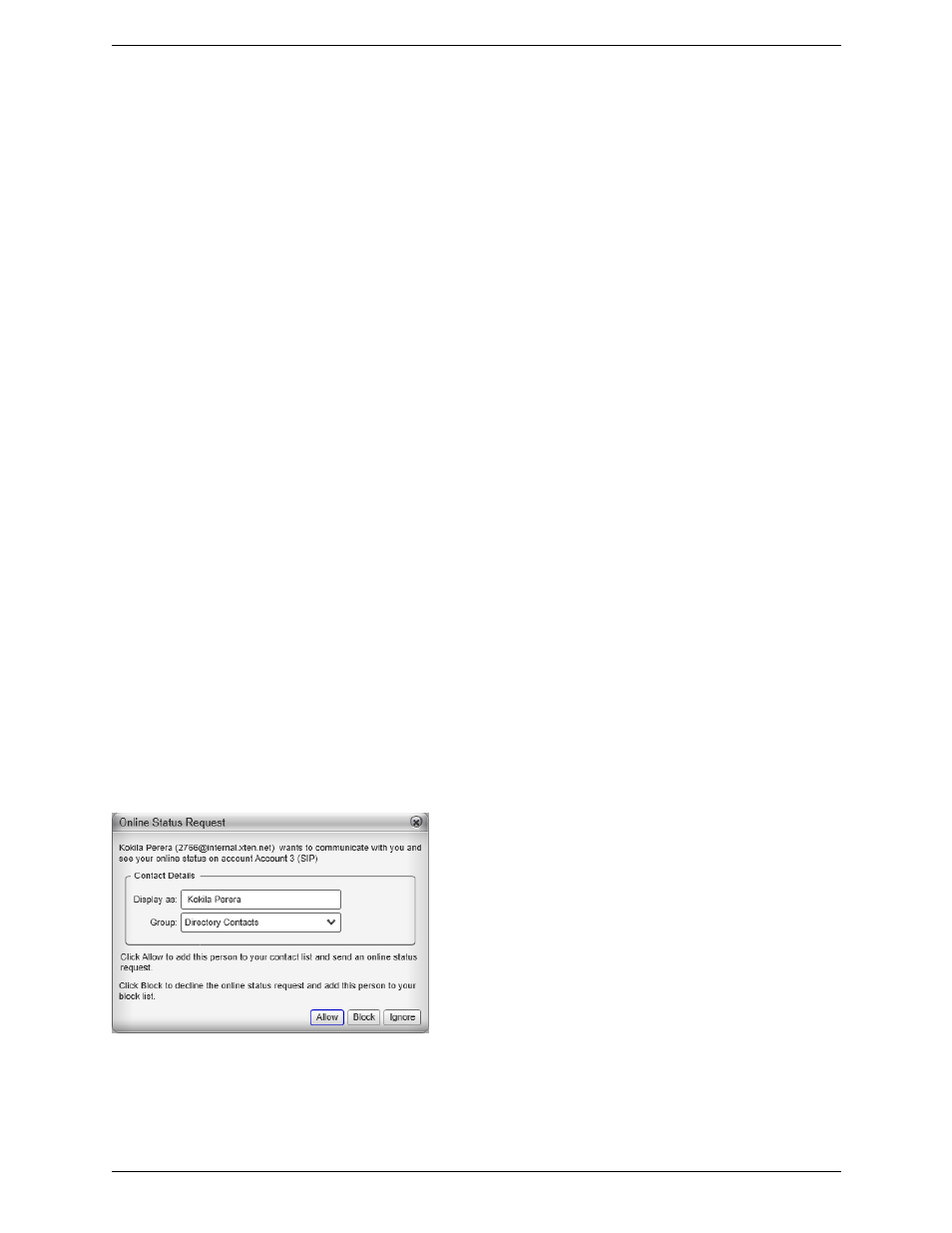 Sharing online status | CounterPath Bria 3.5.1 for Windows User Guide - Retail Deployments User Manual | Page 51 / 90