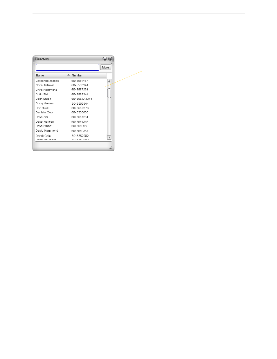 3 directory tab, Directory tab | CounterPath Bria 3.5.1 for Windows User Guide - Retail Deployments User Manual | Page 59 / 90