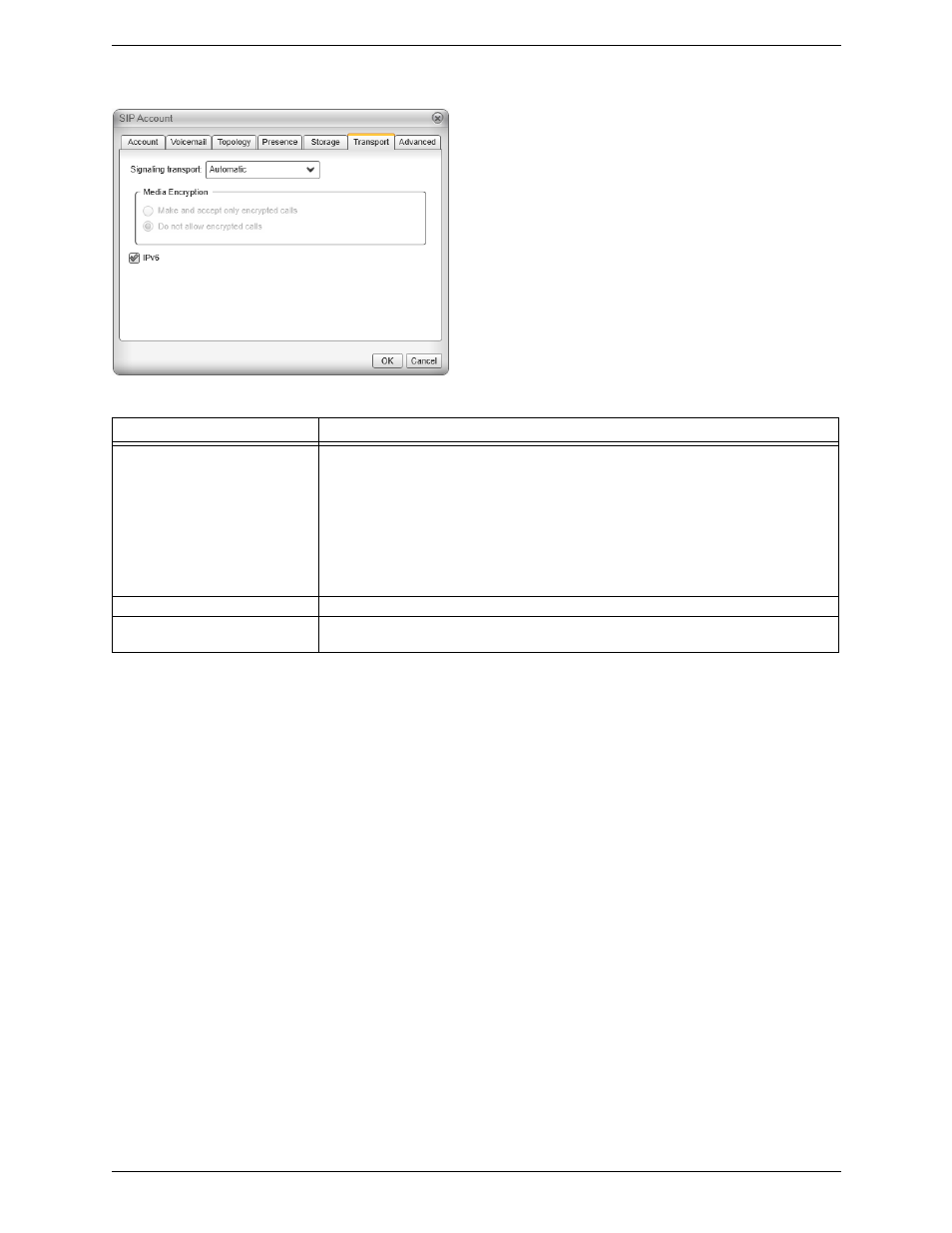 Sip account properties – transport | CounterPath Bria 3.5 for Windows User Guide - Retail Deployments User Manual | Page 67 / 100