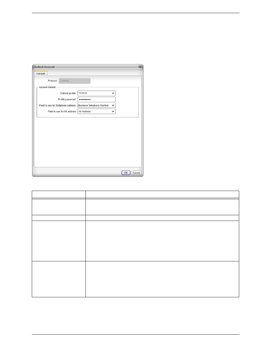 Outlook account | CounterPath Bria 3.5 for Windows User Guide - Retail Deployments User Manual | Page 71 / 100