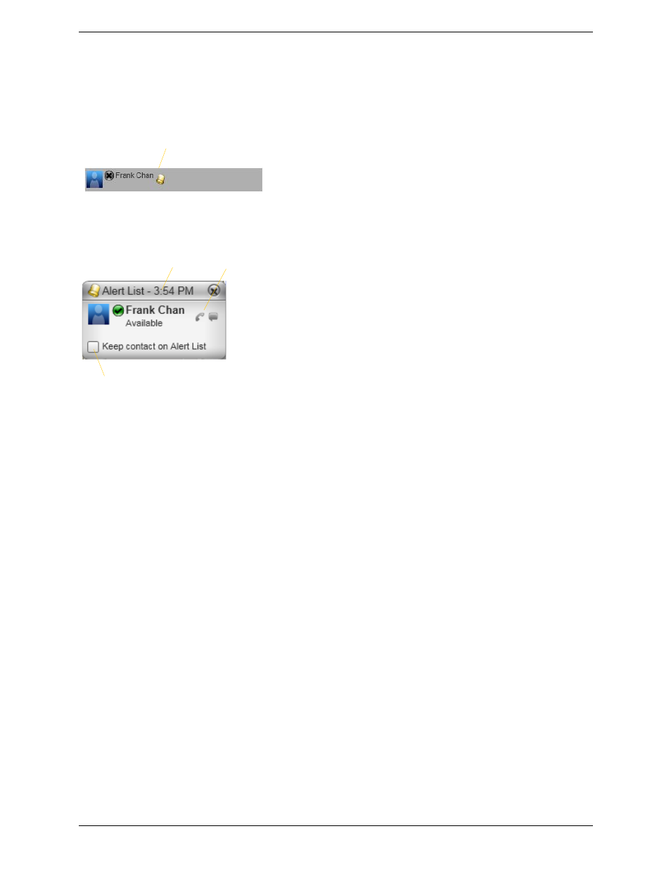 Adding contacts to the alert list (buddy pounce) | CounterPath Bria 3.3 for Windows User Guide - Retail Deployments User Manual | Page 49 / 104