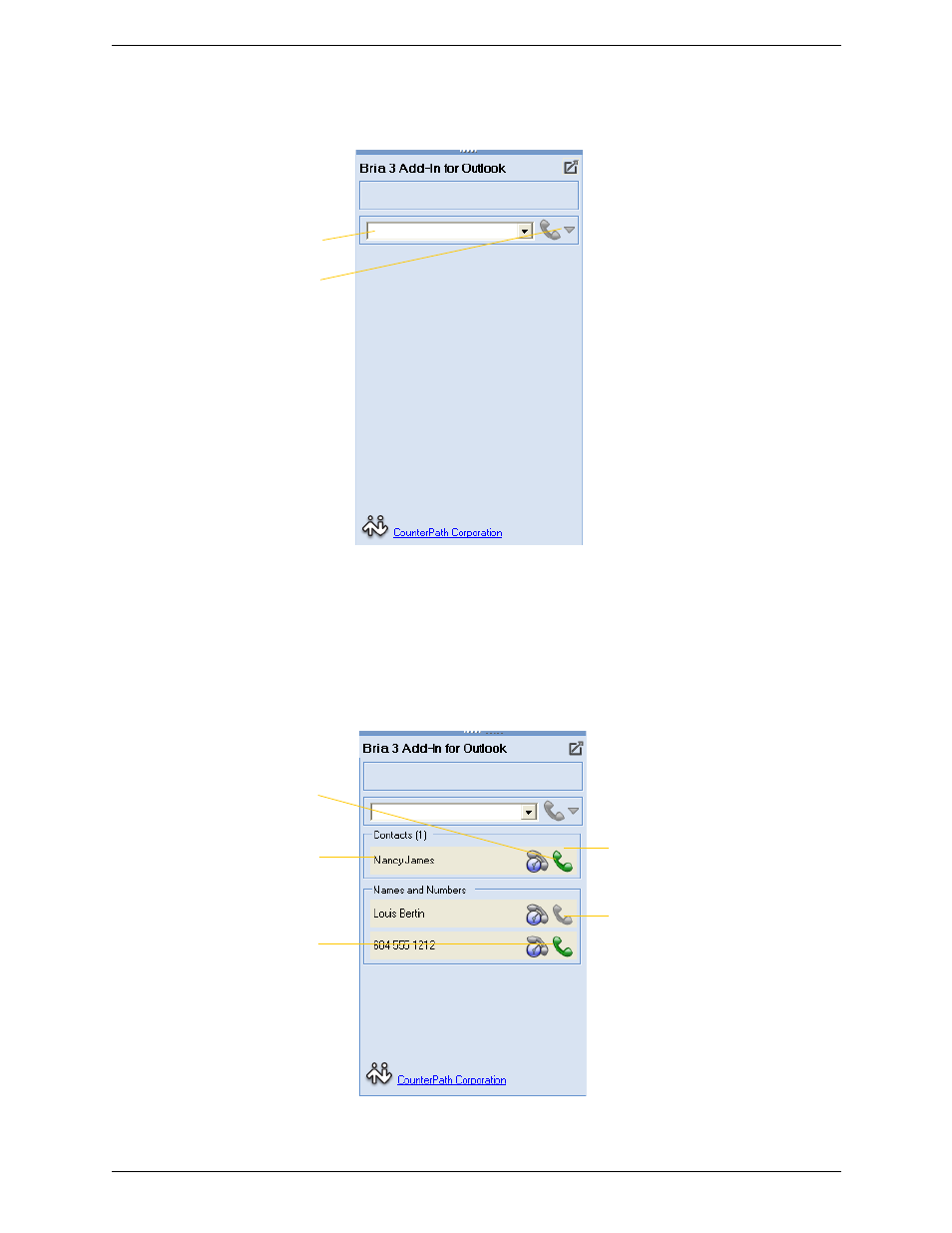 Placing phone calls | CounterPath Bria 3.5 for Windows User Guide - Enterprise Deployments User Manual | Page 82 / 90