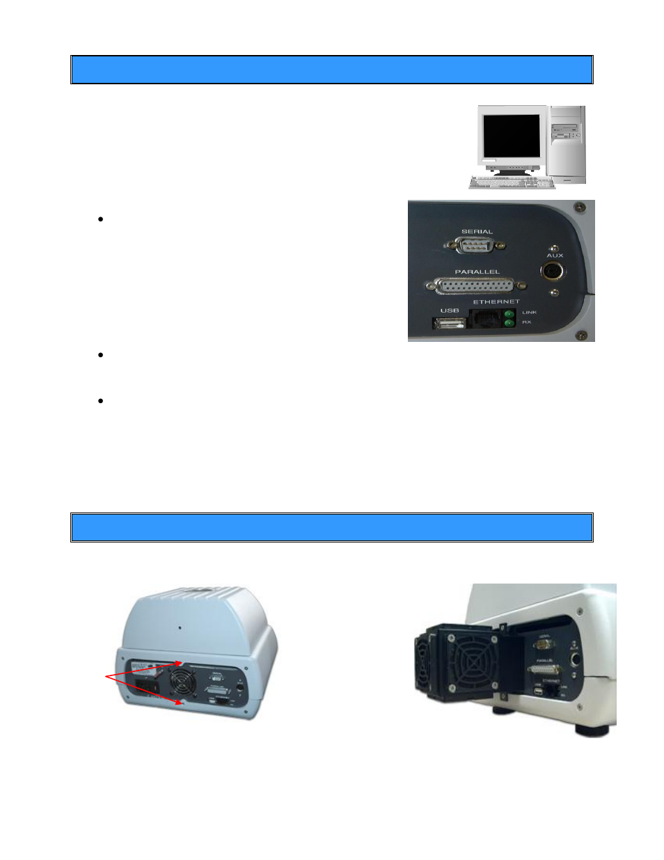Connecting a computer, Connecting the external filter kit | Arizona MAX-5000XL User Manual | Page 19 / 92