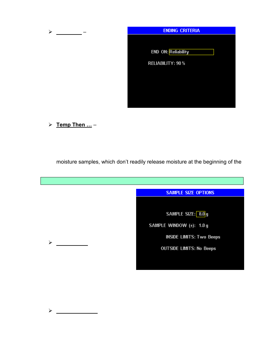 Sample size options | Arizona MAX-5000XL User Manual | Page 29 / 92