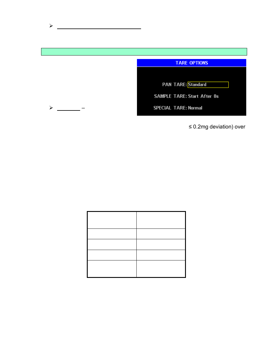 Tare options | Arizona MAX-5000XL User Manual | Page 30 / 92