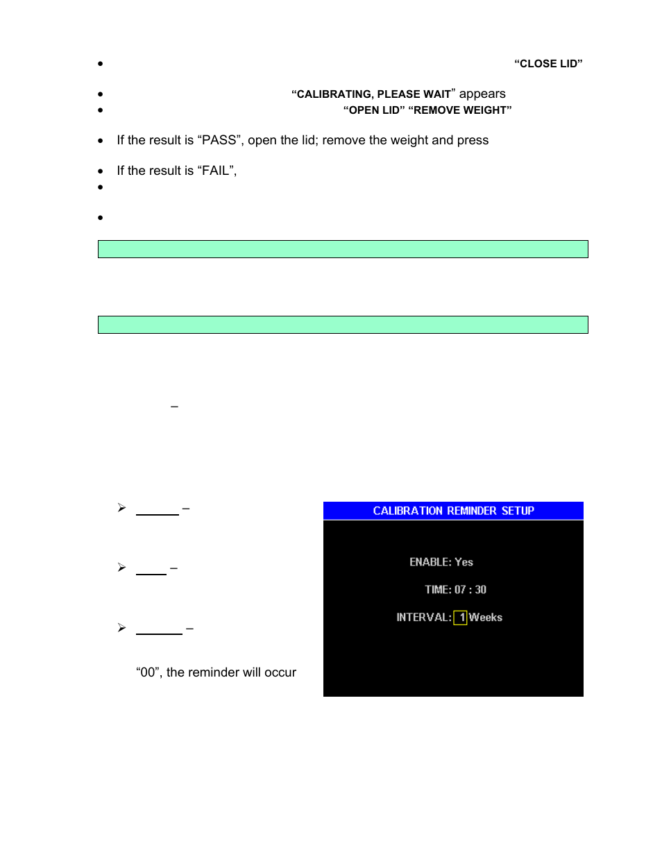 View calibration report, Calibration reminder setup | Arizona MAX-5000XL User Manual | Page 41 / 92