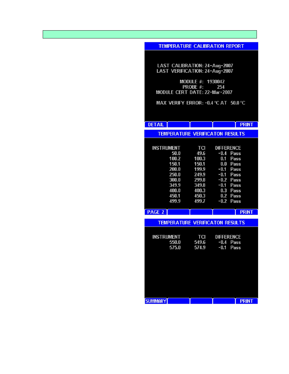 View cal report | Arizona MAX-5000XL User Manual | Page 45 / 92