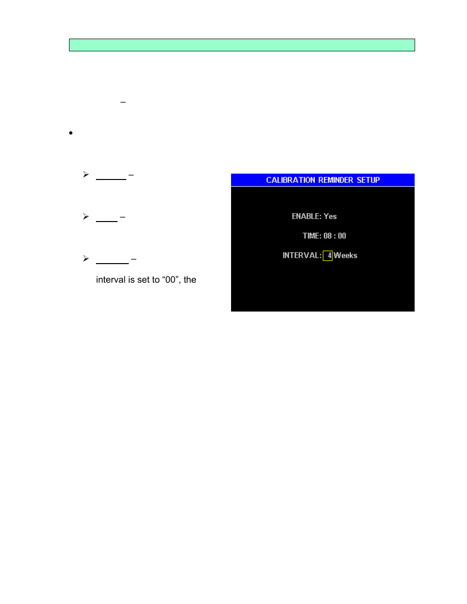 Calibration reminder setup | Arizona MAX-5000XL User Manual | Page 46 / 92