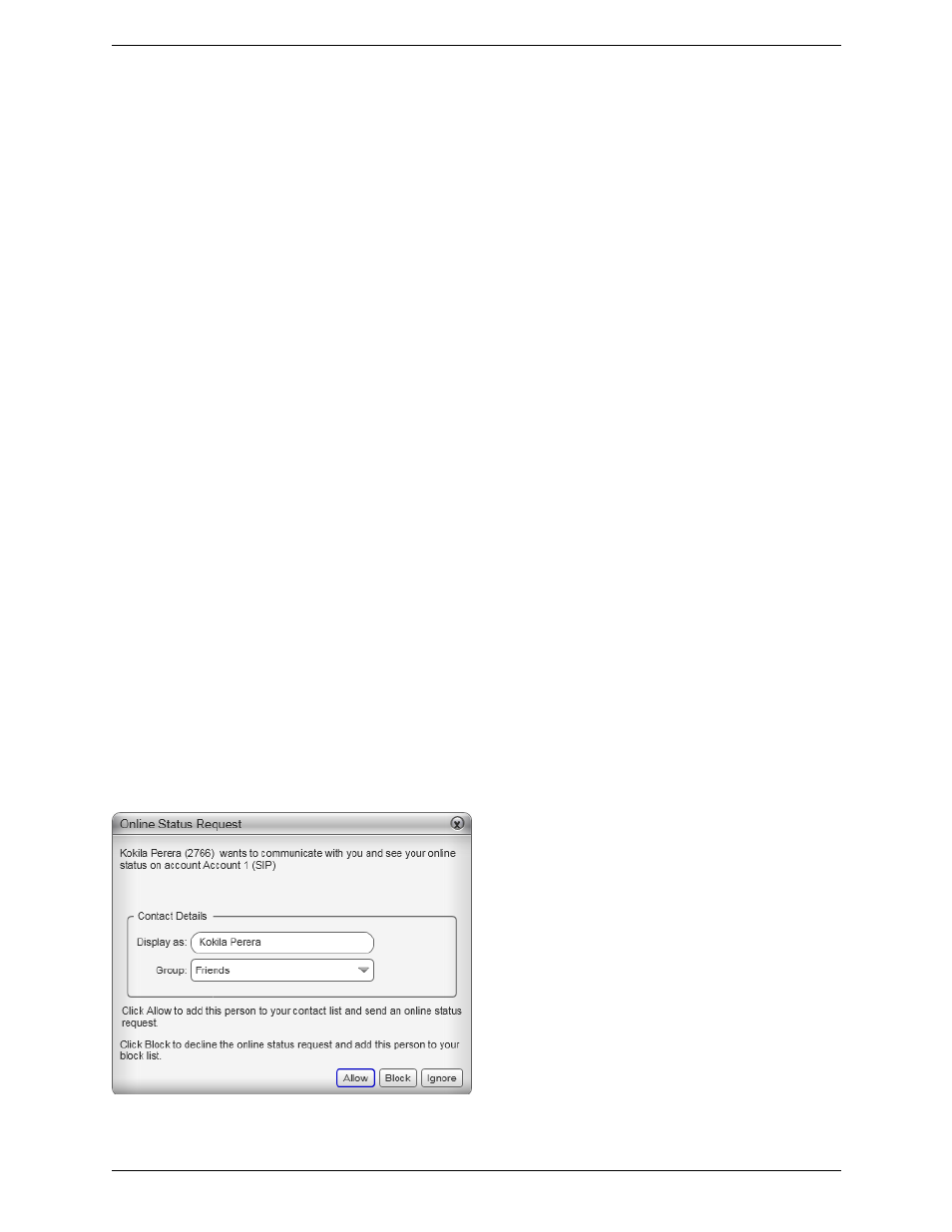 Sharing online status | CounterPath Bria 3.2 for Windows User Guide - Retail Deployments User Manual | Page 46 / 102