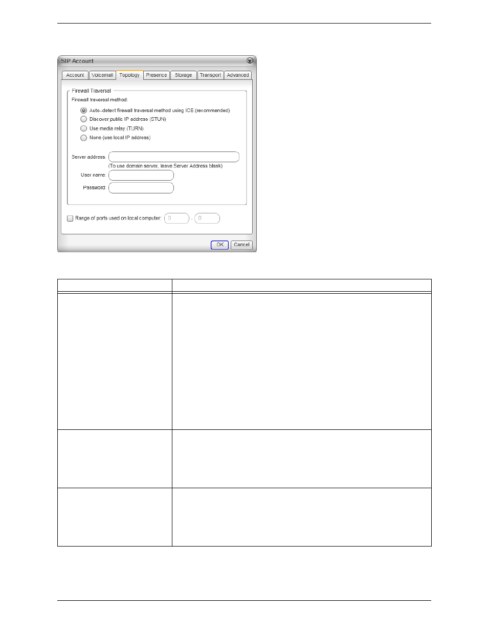 7sip account properties – topology | CounterPath Bria 3.2 for Windows User Guide - Retail Deployments User Manual | Page 61 / 102
