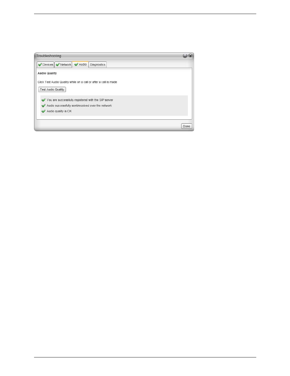 Testing audio quality | CounterPath Bria 3.2 for Windows User Guide - Retail Deployments User Manual | Page 91 / 102