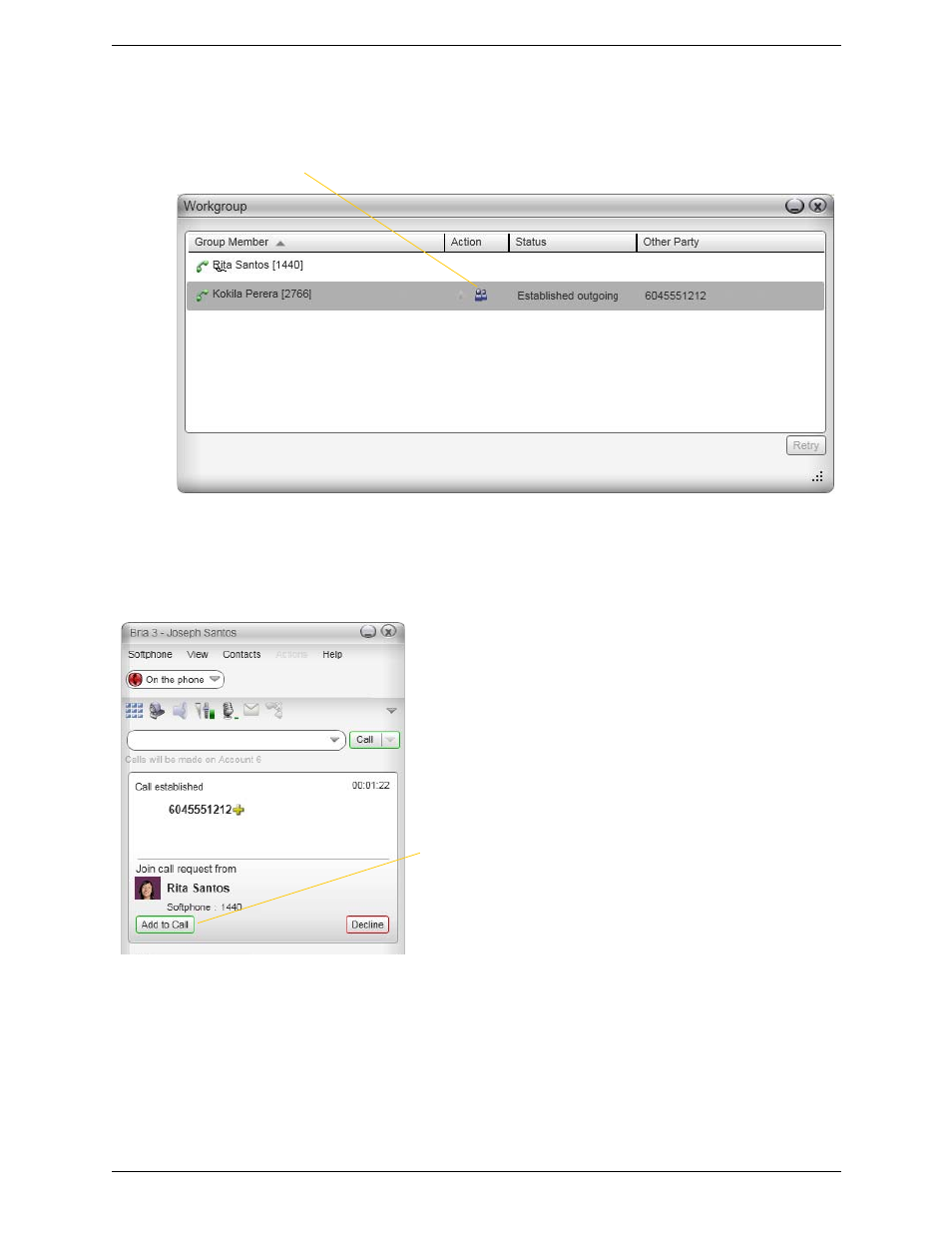 Receiving a request to join | CounterPath Bria 3.2 for Windows User Guide - Enterprise Deployments User Manual | Page 31 / 90