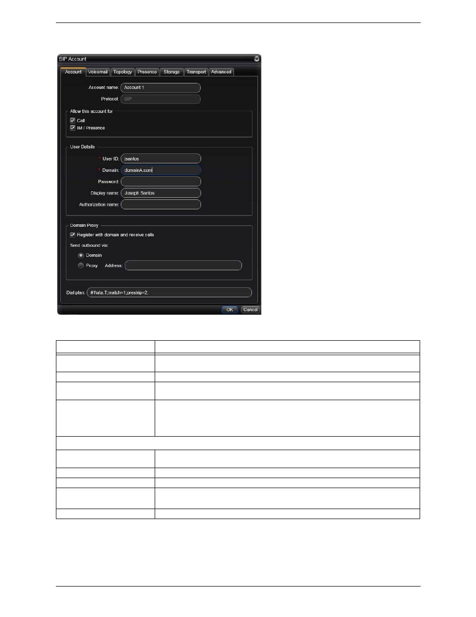Sip account properties – account | CounterPath Bria 3.1 for Windows User Guide - Retail Deployments User Manual | Page 57 / 102