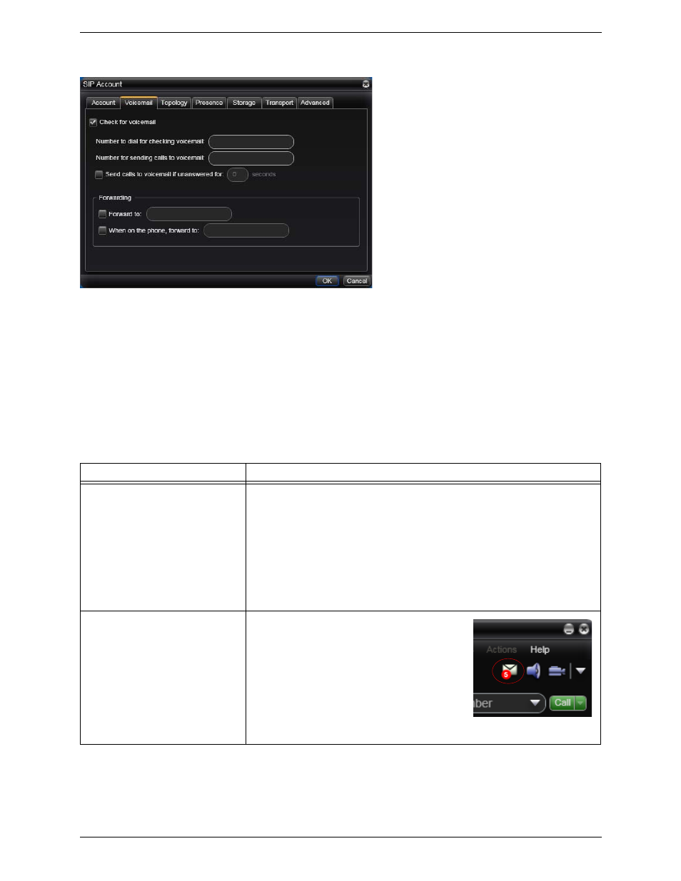 Sip account properties – voicemail | CounterPath Bria 3.1 for Windows User Guide - Retail Deployments User Manual | Page 59 / 102