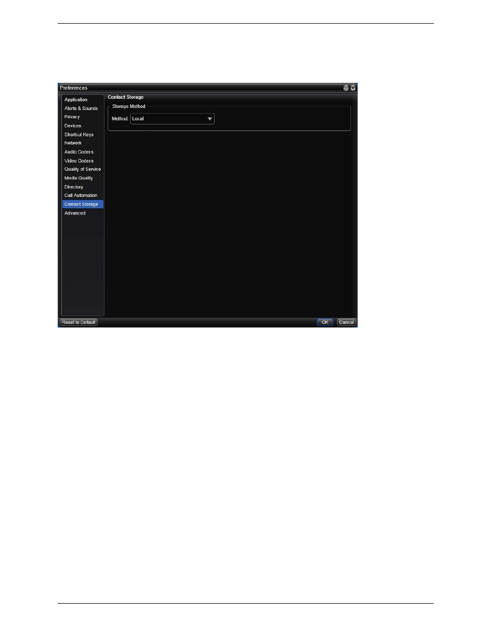 Preferences – contact storage | CounterPath Bria 3.1 for Windows User Guide - Retail Deployments User Manual | Page 83 / 102