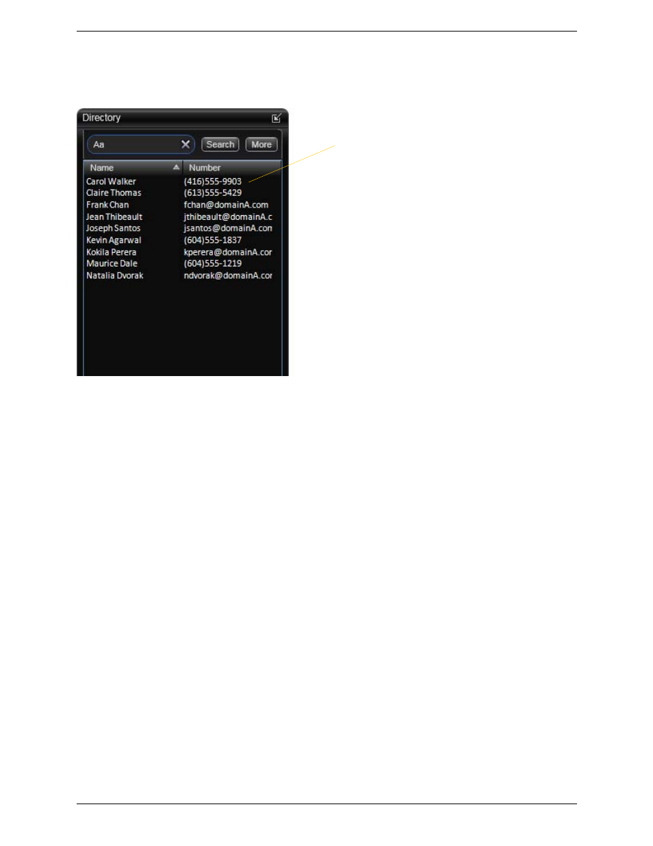 3 directory tab, Directory tab | CounterPath Bria 3.1 for Windows User Guide - Enterprise Deployments User Manual | Page 55 / 82