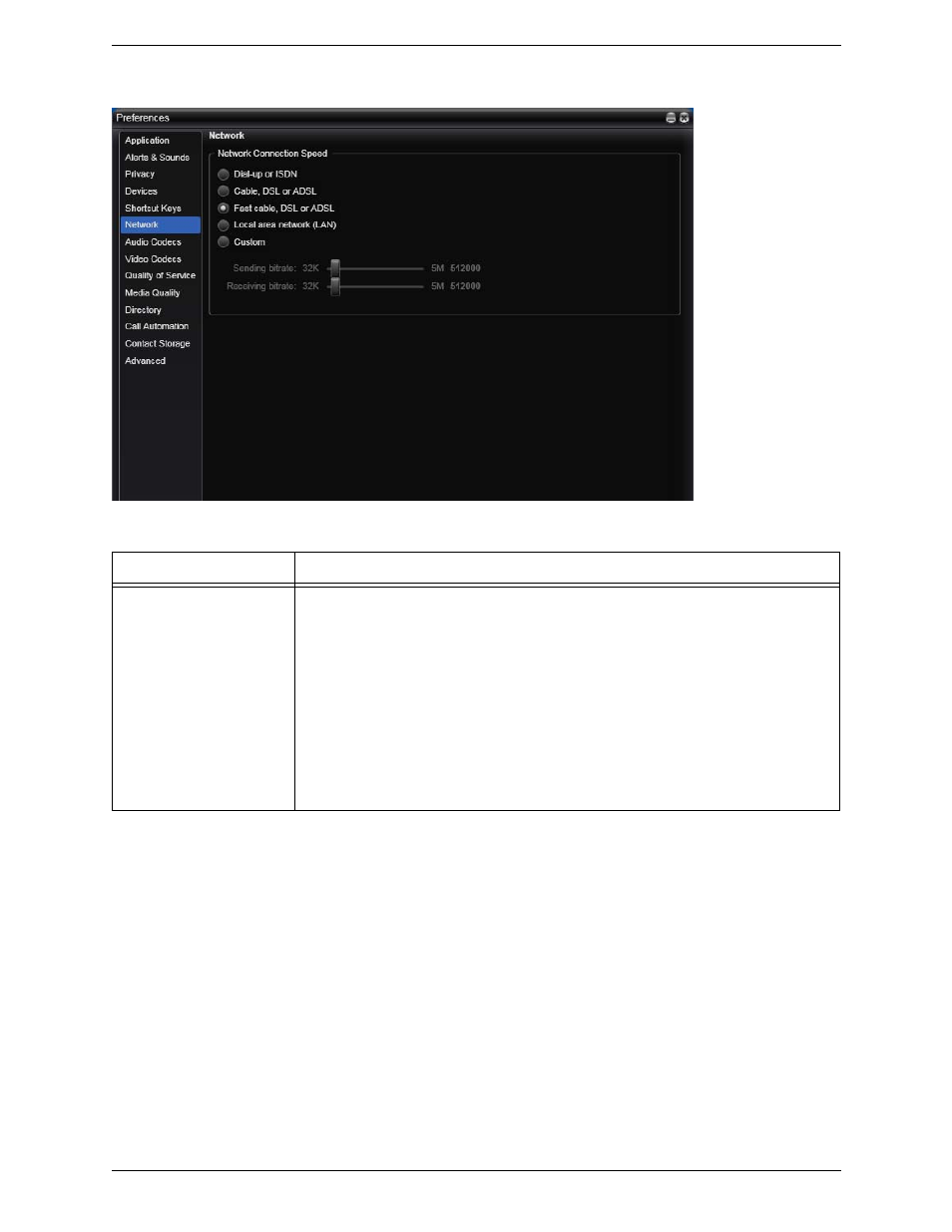 Preferences – network preferences – audio codecs, Preferences – video codecs, Preferences – quality of service | CounterPath Bria 3.1 for Windows User Guide - Enterprise Deployments User Manual | Page 67 / 82