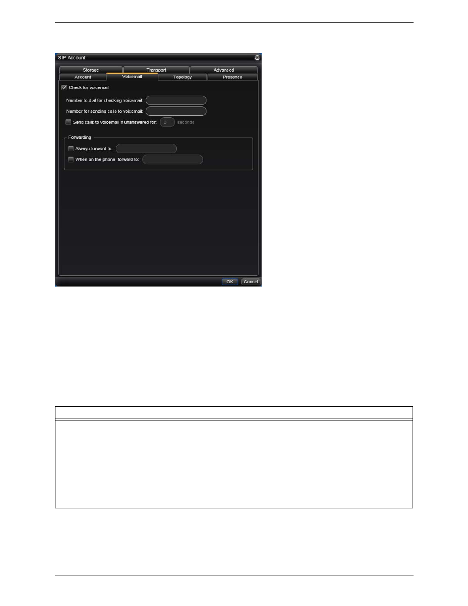 Sip account properties – voicemail | CounterPath Bria 3.0 for Windows User Guide – Retail Deployments (Revision 2) User Manual | Page 54 / 94