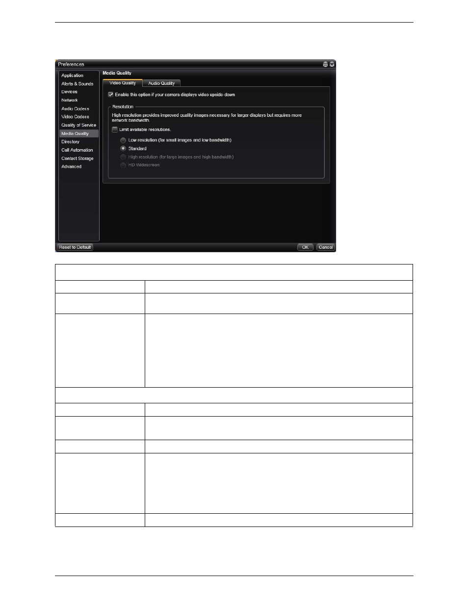Preferences – media quality | CounterPath Bria 3.0 for Windows User Guide – Enterprise Deployments (Revision 2) User Manual | Page 58 / 70