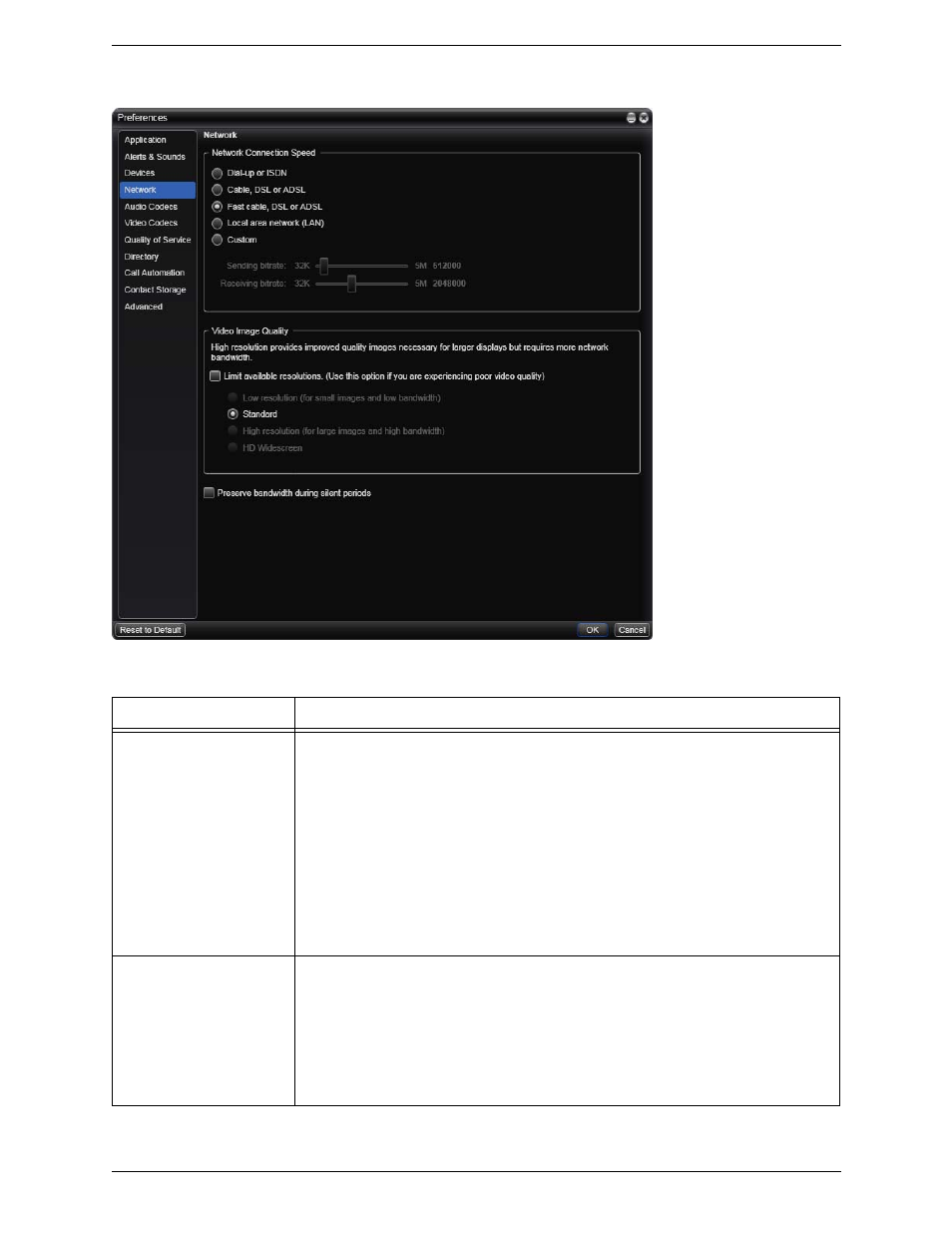 Preferences – network | CounterPath Bria 3.0 for Windows User Guide – Enterprise Deployments User Manual | Page 56 / 70