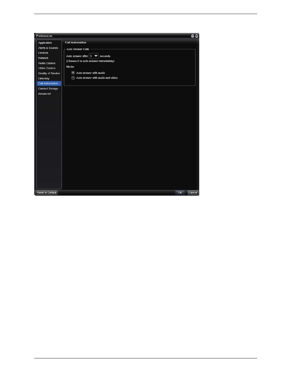 Preferences – call automation, Preferences – contact storage | CounterPath Bria 3.0 for Windows User Guide – Enterprise Deployments User Manual | Page 58 / 70