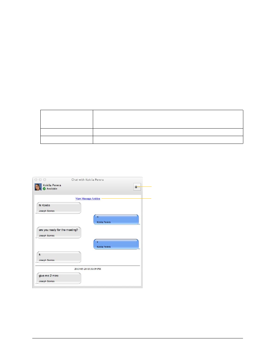 4 other bria features, 1 instant messaging, Other bria features | Instant messaging, 4other bria features, Sending an im, Receiving an imjune 2013 | CounterPath Bria 3.5.2 for Mac User Guide - Retail Deployments User Manual | Page 29 / 88