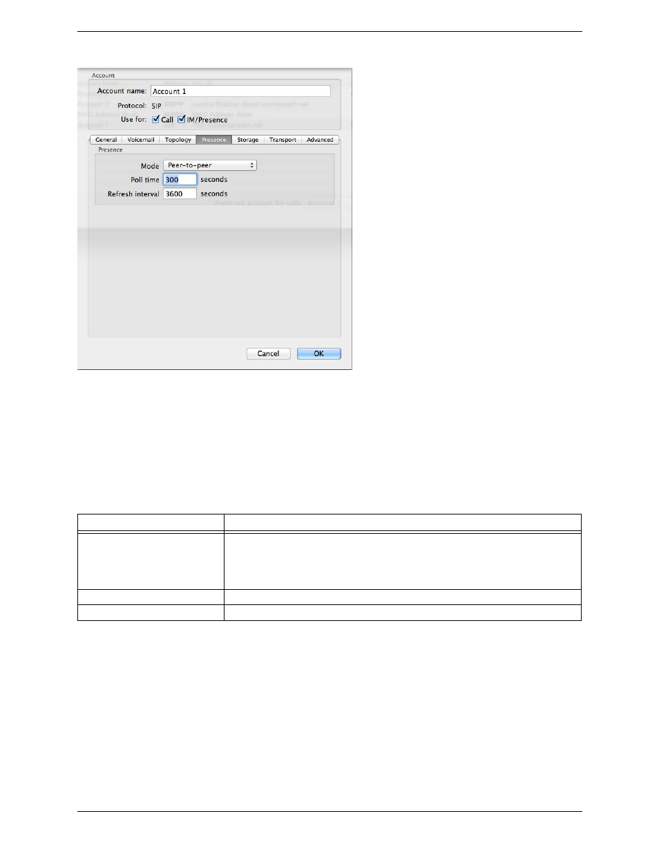 Sip accounts – presence | CounterPath Bria 3.5.2 for Mac User Guide - Retail Deployments User Manual | Page 59 / 88