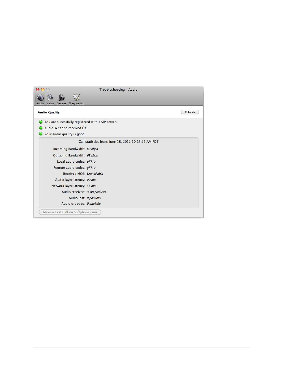 A troubleshooting | CounterPath Bria 3.5.1 for Mac User Guide - Retail Deployments User Manual | Page 77 / 88