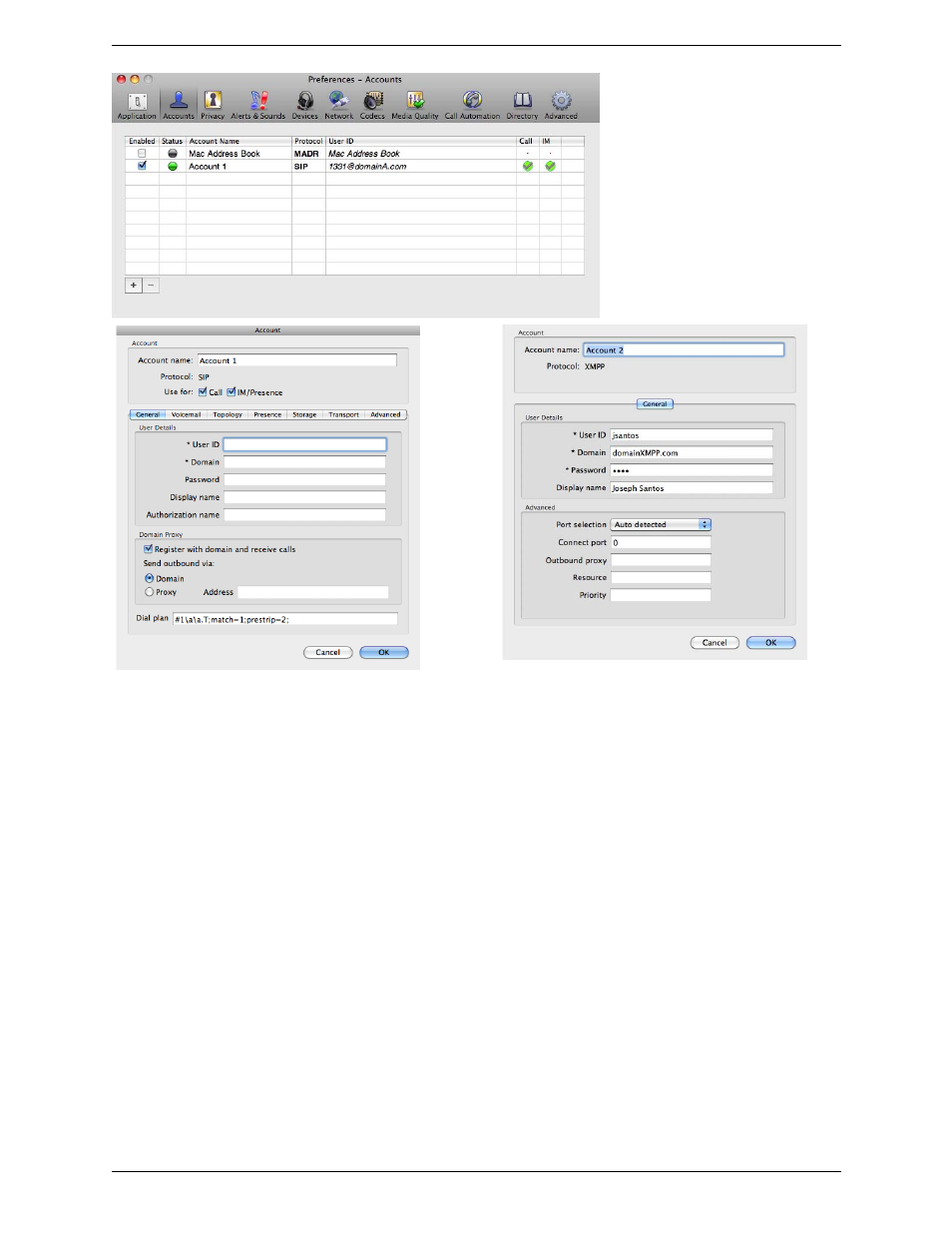 Setting up for voicemail, Populating your contact list | CounterPath Bria 3.4 for Mac User Guide - Retail Deployments User Manual | Page 10 / 90